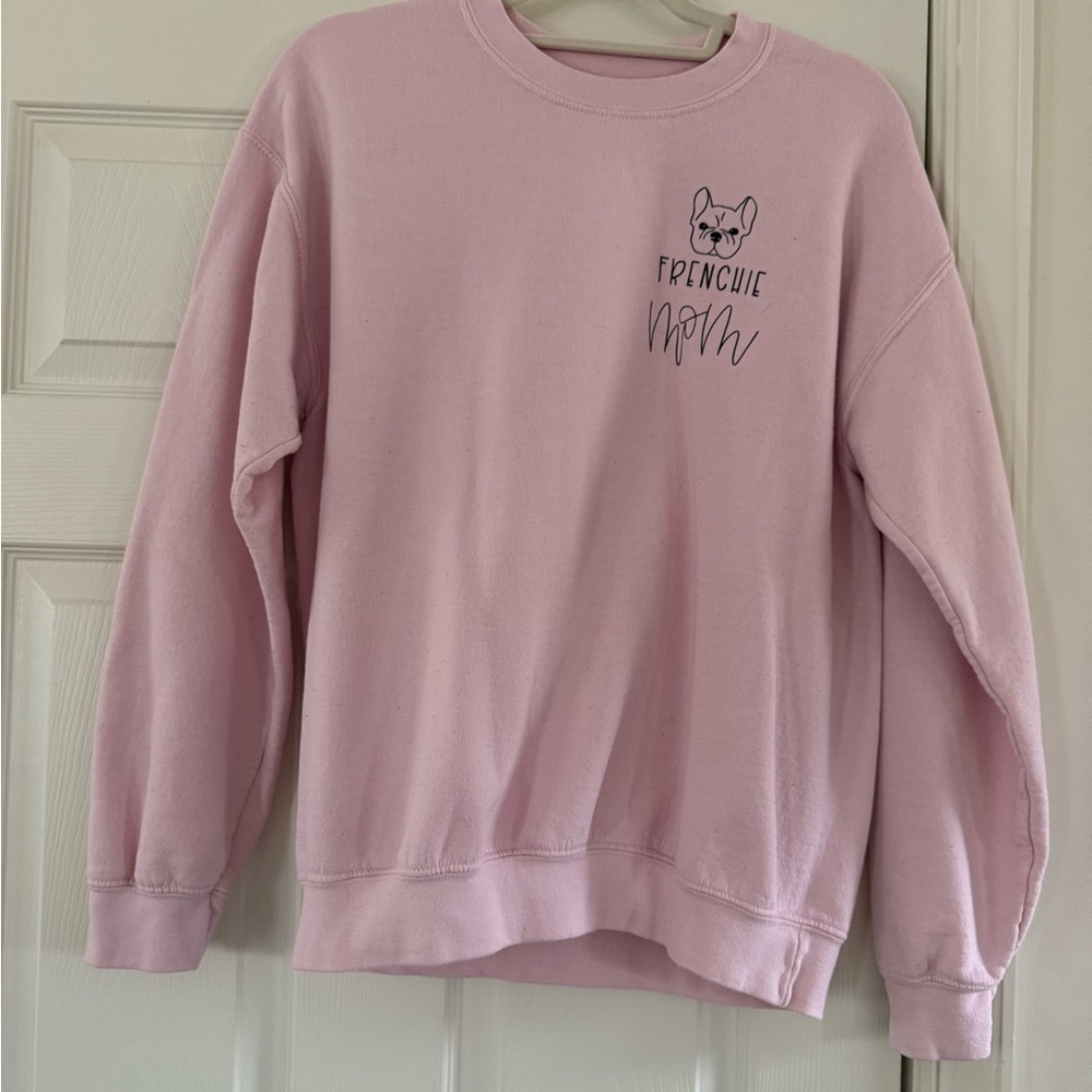 Gildan Pink Frenchie Graphic Sweatshirt